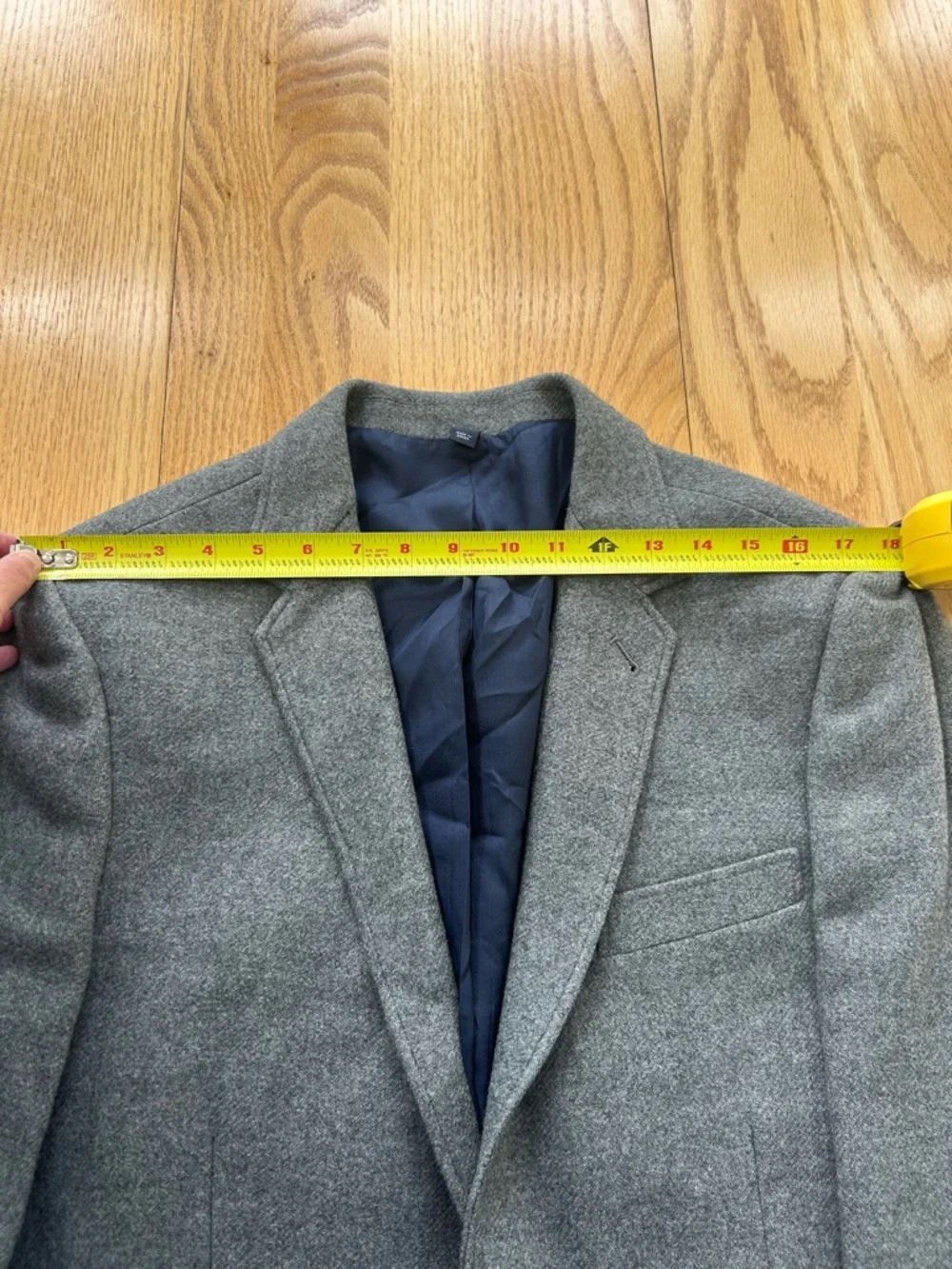 J. Crew Mens 40R Ludlow Blazer Gray Wool‎ Nylon Blend Suede Elbow Patch RN77388